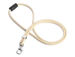 Cordon textile durable recycle fermeture securite 46cm coloris beige