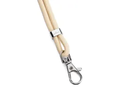 Cordon textile durable recycle fermeture securite 46cm coloris beige