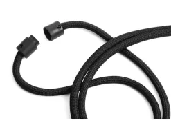 Cordon textile durable recycle fermeture securite 46cm coloris noir