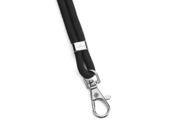 Cordon textile durable recycle fermeture securite 46cm coloris noir