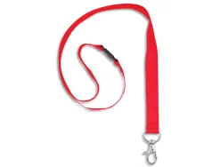 Cordons badges avery recycles mousqueton 44 cm lot de 10 coloris rouge