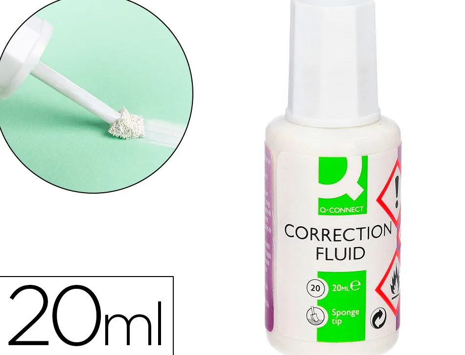 Correcteur liquide q-connect applicateur eponge flacon de 20ml