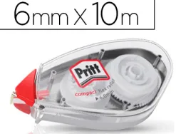Correcteur pritt compact dévidoir ruban 6mmx10m 1 ligne application frontale réécriture immédiate protection embout