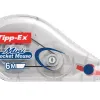 Correcteur tipp-ex mini pocket mouse dévidoir ruban 5mmx6m avec film protecteur niveau ruban visible paquet individuel