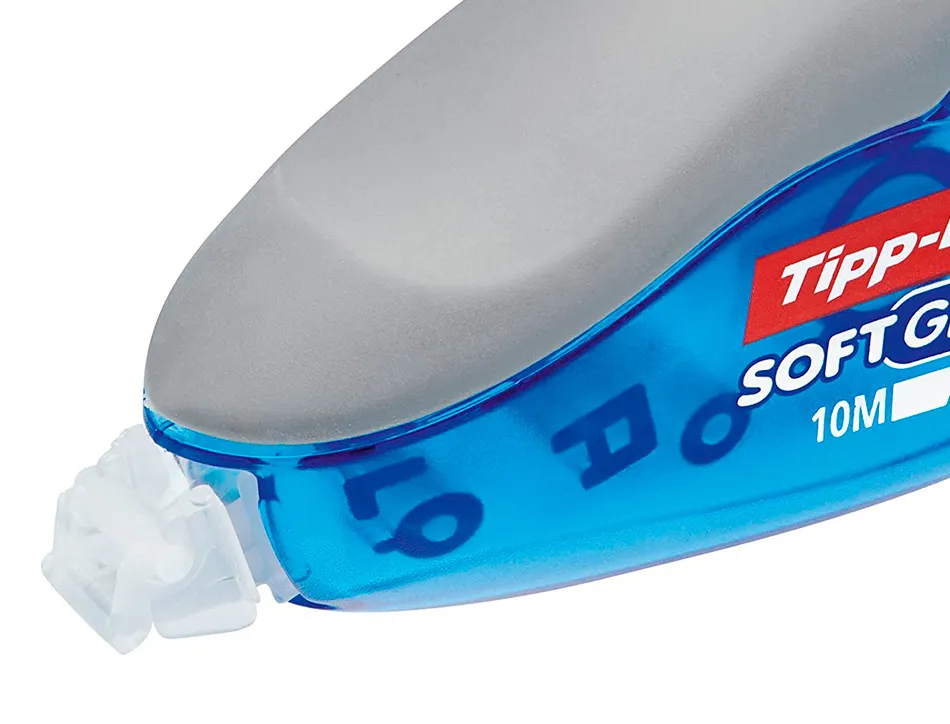 Correcteur tipp-ex soft grip dévidoir ruban 4.2mmx10m application frontale réécriture immédiate