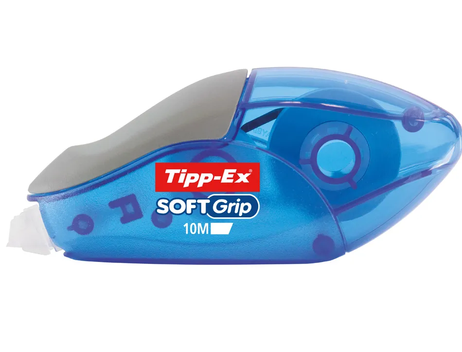 Correcteur tipp-ex soft grip dévidoir ruban 4.2mmx10m application frontale réécriture immédiate