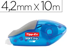 Correcteur tipp-ex soft grip dévidoir ruban 4.2mmx10m application frontale réécriture immédiate
