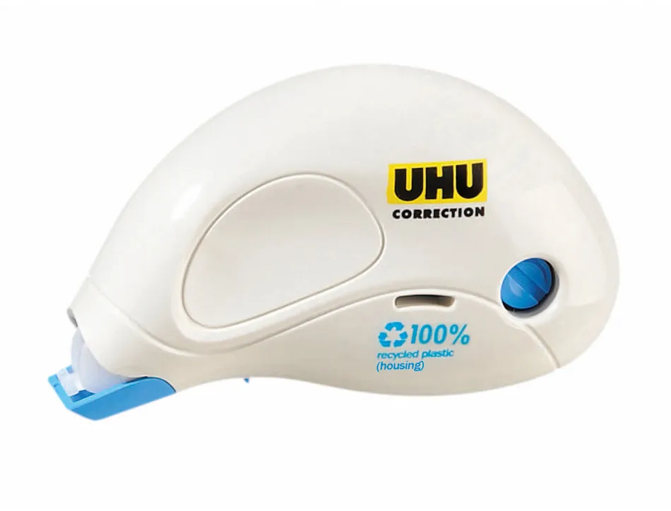 Correcteur uhu devidoir ruban 5mmx10m pack eco compact 10 unites + 2 gratuits