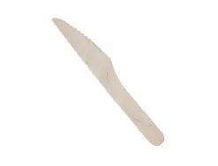 Couteau bois couvert lisse 16cm sachet 100 unites