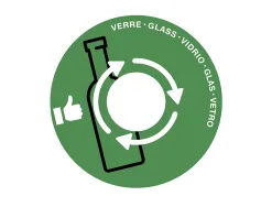 Couvercle cep tri selectif verre adaptable sur maxi corbeille ouverture centrale coloris vert