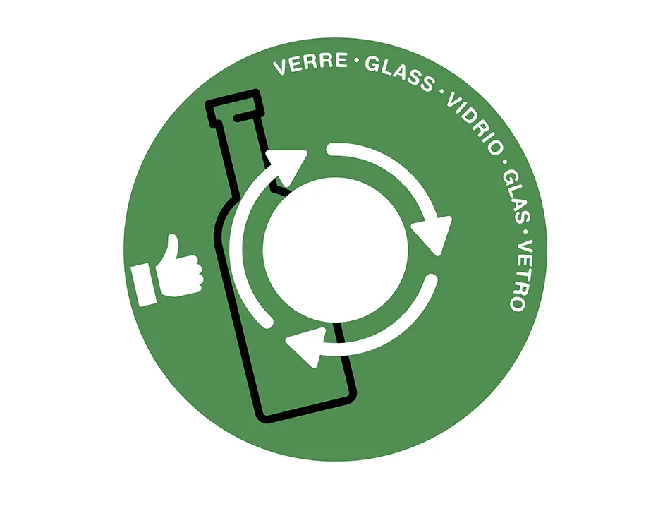 Couvercle cep tri selectif verre adaptable sur maxi corbeille ouverture centrale coloris vert