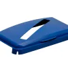 Couvercle durable durabin tri papier carton charniere laterale fente diagonale se fixe aux conteneurs durabin 60 bleu