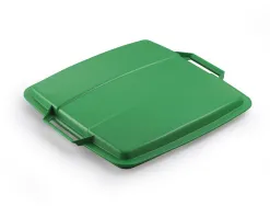Couvercle durable poubelle durabin capacite 90l carre avec poignee coloris vert