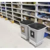 Couvercle durable poubelle durabin eco capacite 90l carre coloris noir
