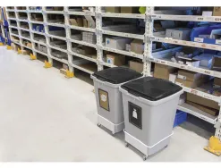Couvercle durable poubelle durabin eco capacite 90l carre coloris noir
