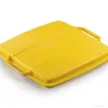Couvercle durable poubelle durabin capacite 90l carre avec poignee coloris jaune