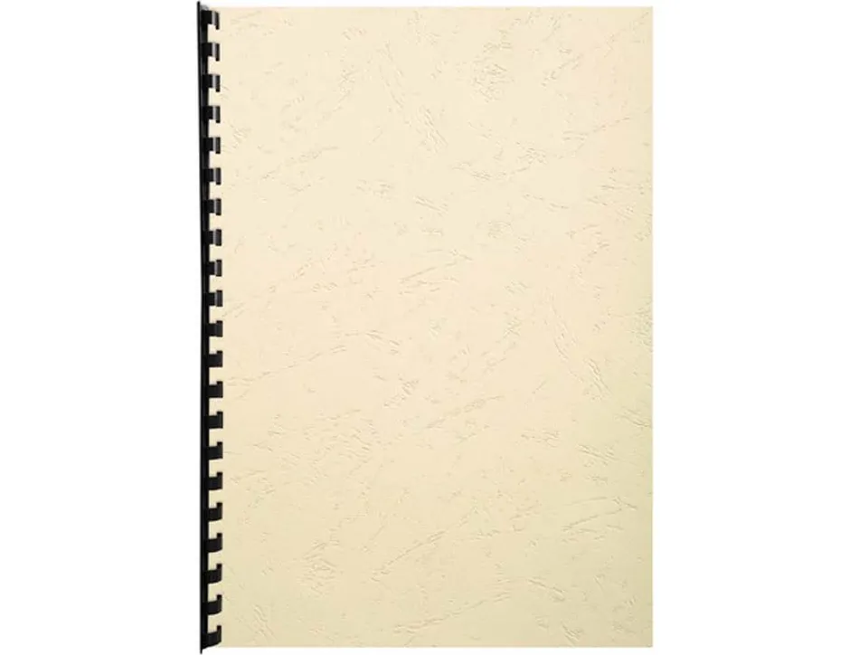 Couverture exacompta grain cuir recycle a4 270g paquet de 100 unites coloris ivoire