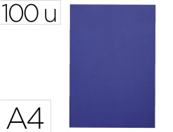 Couverture exacompta grain cuir recycle a4 270g paquet de 100 unites coloris bleu