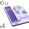 Couverture plastique exacompta pvc a4 pour reliure a ouverture a plat cristal 20/100e paquet de 100 unites
