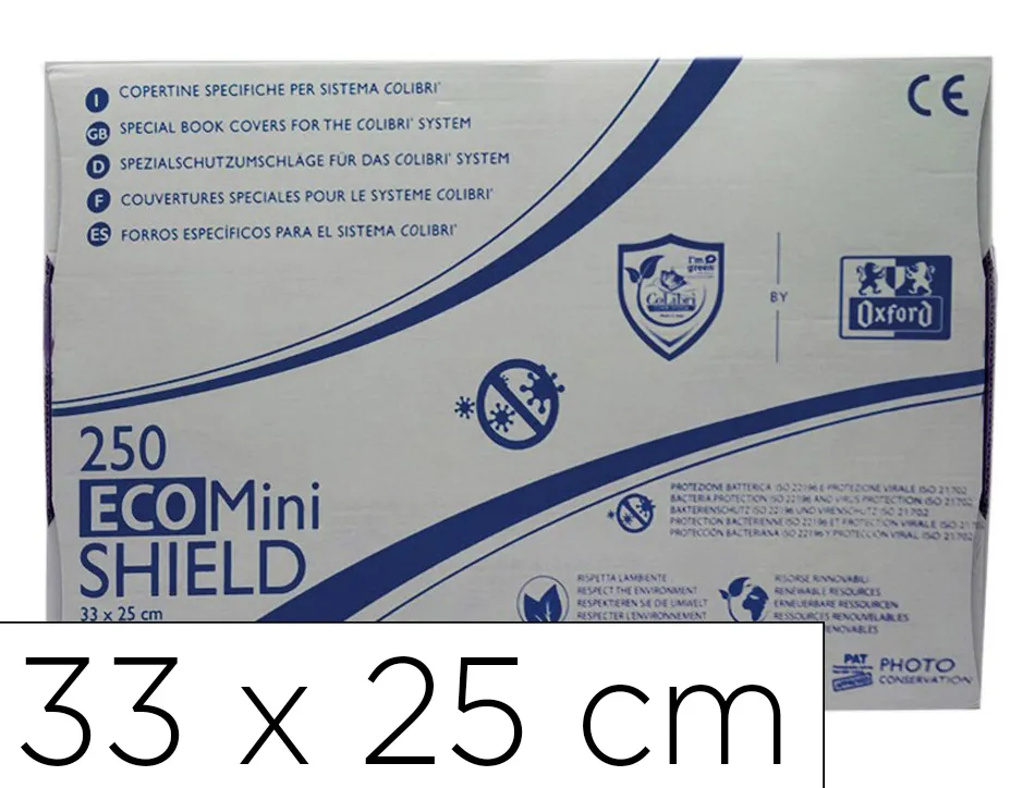 Couvertures de livres colibri oxford eco mini 33x25 cm boite de 250 unites