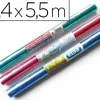 Couvre-livres elba plastique pvc 8/100e 0.4x5.5m sans phtalates coloris assortis rouleau