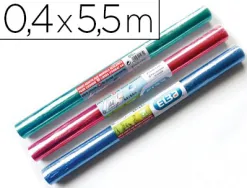 Couvre-livres elba plastique pvc 8/100e 0.4x5.5m sans phtalates coloris assortis rouleau