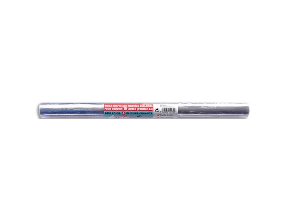 Couvre-livres elba pvc 8/100e sans phtalates rouleau 0.40x5.5m incolore
