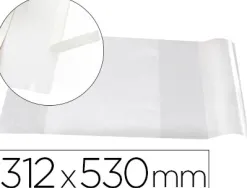 Couvre-livres liderpapel nº31 pvc transparent 13/100e 312x530mm avec rabat adhésif adaptable