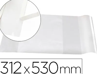 Couvre-livres liderpapel nº31 pvc transparent 13/100e 312x530mm avec rabat adhésif adaptable