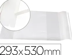 Couvre-livres liderpapel nº29 pvc transparent 13/100e 285x530mm avec rabat adhésif adaptable