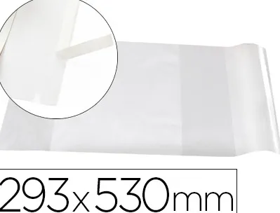 Couvre-livres liderpapel nº29 pvc transparent 13/100e 285x530mm avec rabat adhésif adaptable