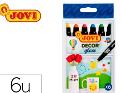 Craie cire jovi décor glass toutes superficies non poreuses non permanente étui 6 unités