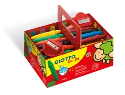 Craie coloriage giotto be-bè résistante coloris assortis coffret scolaire 40 craies 2 taille-crayons offerts