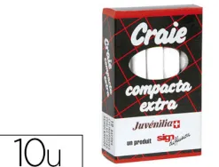 Craie juvenilia compacta l80mmx10mm sans crissement anti-poussière coloris blanc boîte 10 unités