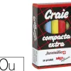 Craie juvenilia compacta l80mmx10mm sans crissement anti-poussière coloris assortis boîte 10 unités