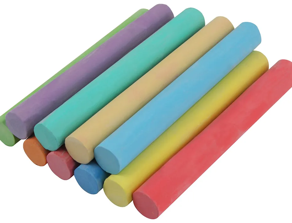 Craie liderpapel enrobée ronde anti-poussière tracé écriture douce hypoallergénique coloris assortis boîte 100 unités