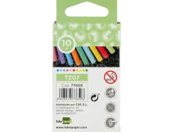 Craie liderpapel enrobée ronde anti-poussière tracé écriture douce hypoallergénique coloris assortis boîte 10 unités