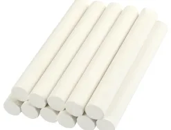 Craie liderpapel enrobée ronde anti-poussière tracé écriture douce hypoallergénique coloris blanc boîte 10 unités