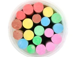Craie trottoir liderpapel activités créatives scolaires coloris assortis boîte 20 unités
