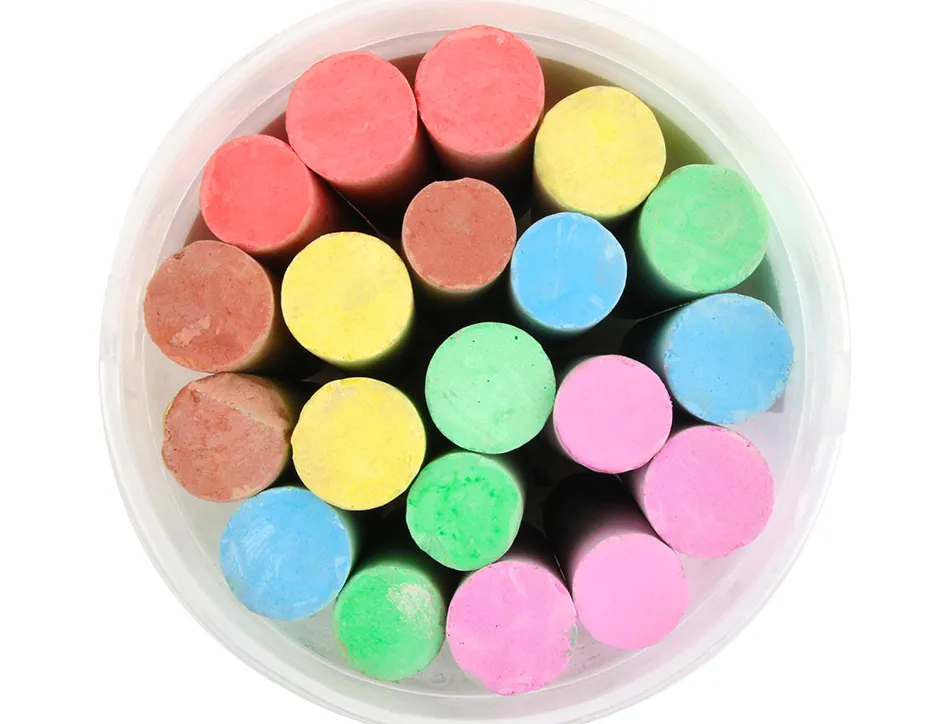 Craie trottoir liderpapel activités créatives scolaires coloris assortis boîte 20 unités
