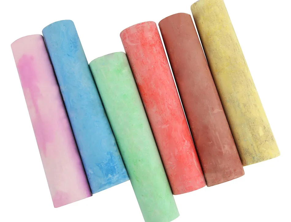 Craie trottoir liderpapel activités créatives scolaires coloris assortis boîte 6 unités