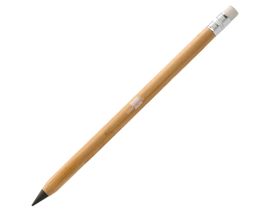 Crayon a papier liderpapel corps en bambou pointe graphite hb avec gomme