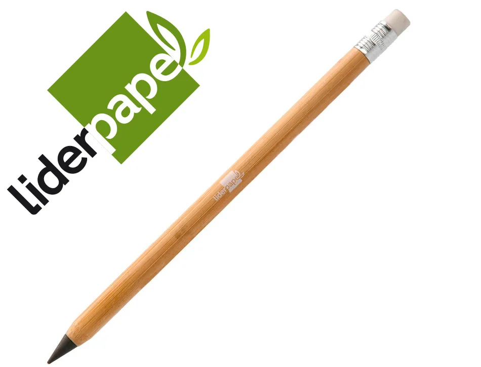 Crayon a papier liderpapel corps en bambou pointe graphite hb avec gomme