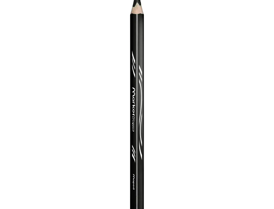 Crayon ardoise maped marker'peps bois effacable a sec coloris noir