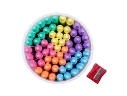 Crayon cire jovi jumbo coloris assortis multicultural pot 60 unites + taille-crayon