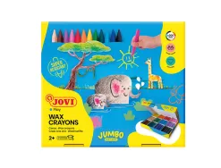 Crayon cire jovi jumbo easy grip coloris assortis boite 300 unites