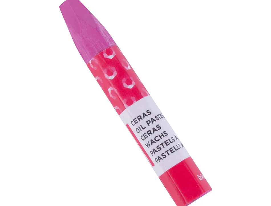 Crayon cire liderpapel 75mm diamètre 12mm taille-crayons et porte-crayons offerts coloris brillants boîte 24 unités