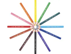 Crayon couleur bic kids evolution résine synthèse 140mm triangle gros module résiste mordillage étui carton 12 unités