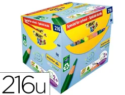Crayon couleur bic kids evolution triangulaire resine de synthese ultra-resistant maxi classpack 216un