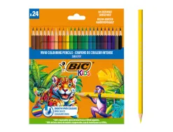 Crayon couleur bic kids smooth coloris assortis etui 24 unites